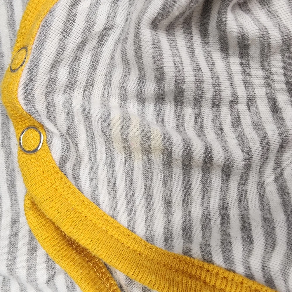 Harry Potter Yellow and Gray One Piece Bodysuit with Stripes and Soccer Design